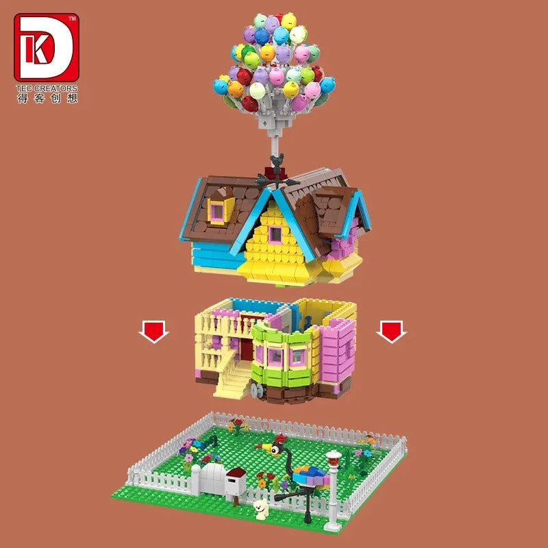 Building Blocks MOC Expert Flying Balloon House Bricks Toys 3006 - 10