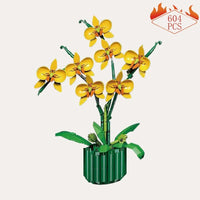 Thumbnail for Building Blocks MOC Flower Plant Pot Dancer Orchid Bricks Toy - 2