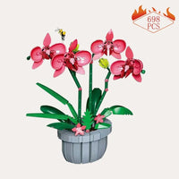 Thumbnail for Building Blocks MOC Flowers Plant Pot Pink Orchid Bricks Kids Toys - 2
