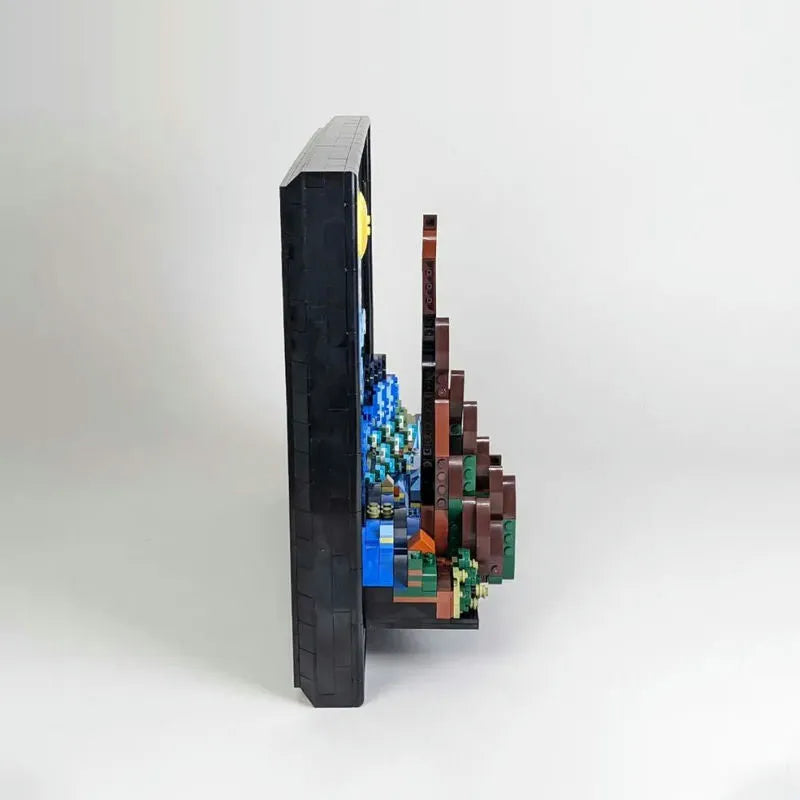 Building Blocks MOC Ideas Creator The Starry Night Paint Frame Bricks Toys Construction Set Toys - 12