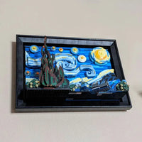 Thumbnail for Building Blocks MOC Ideas Creator The Starry Night Paint Frame Bricks Toys Construction Set Toys - 13