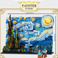 Thumbnail for Building Blocks MOC Ideas Famous Paint Starry Night Bricks Toys DK3001 - 5