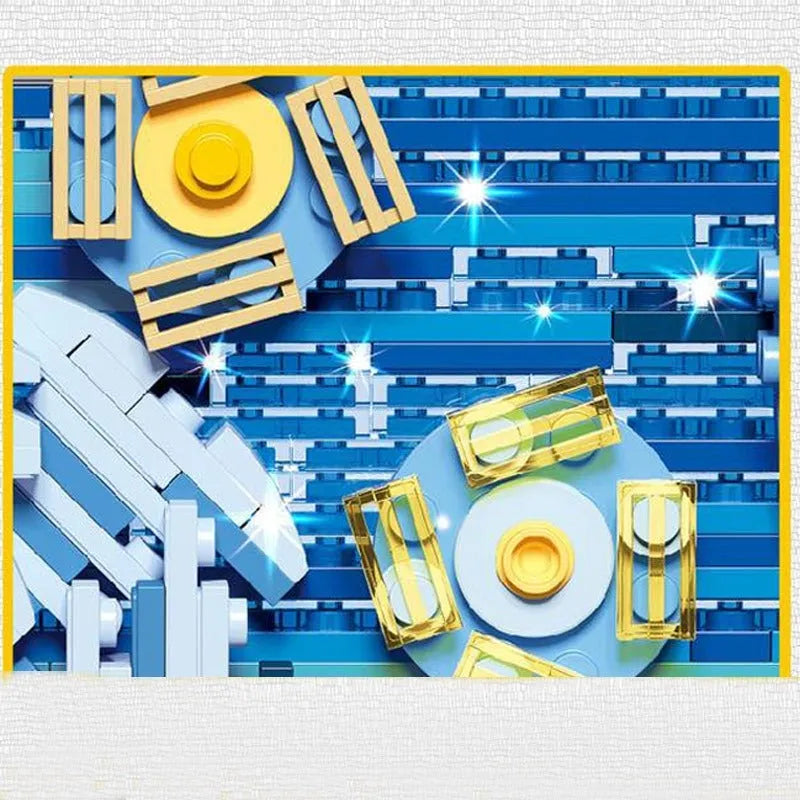 Building Blocks MOC Ideas Famous Paint Starry Night Bricks Toys DK3001 - 6