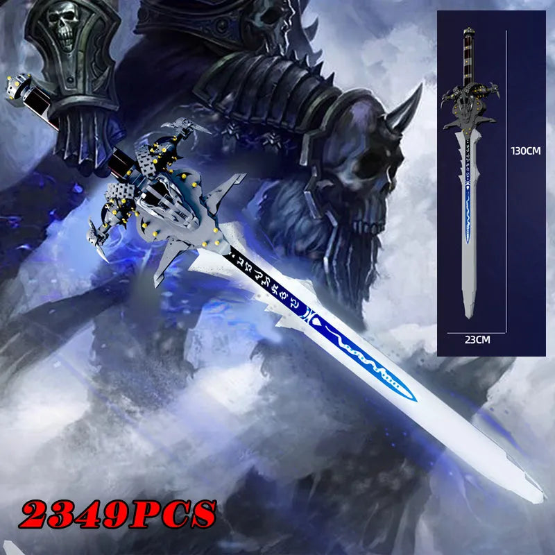 Building Blocks MOC Movie Games Frostmourne Sword Knife Bricks Toys - 2