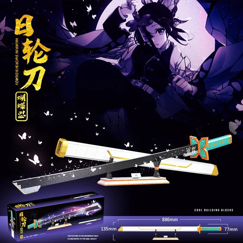 Building Blocks Movie Creative MOC Demon Slayer Nichirin Sword Bricks Toy Construction Set Toys - 7