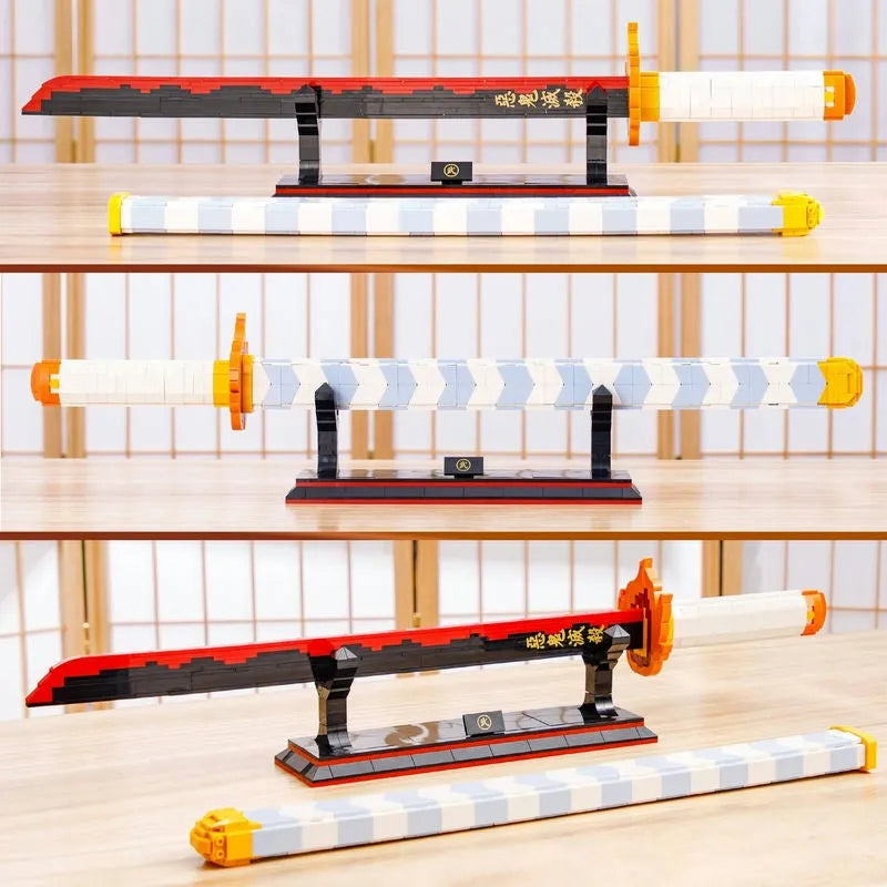 Building Blocks Movie Creative MOC Demon Slayer Nichirin Sword Bricks Toy Construction Set Toys - 5