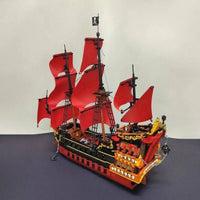 Thumbnail for Building Blocks Pirates Of The Caribbean MOC Queen Anne’s Revenge Ship Bricks Toy - 6