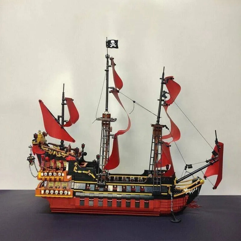 Building Blocks Pirates Of The Caribbean MOC Queen Anne’s Revenge Ship Bricks Toy - 1