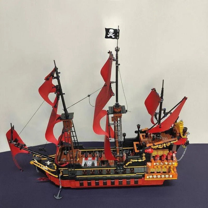 Building Blocks Pirates Of The Caribbean MOC Queen Anne’s Revenge Ship Bricks Toy - 4