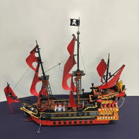 Thumbnail for Building Blocks Pirates Of The Caribbean MOC Queen Anne’s Revenge Ship Bricks Toy - 4