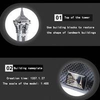 Thumbnail for Building Blocks Block MOC Paris Eiffel Tower Bricks Toy 20001 - 4