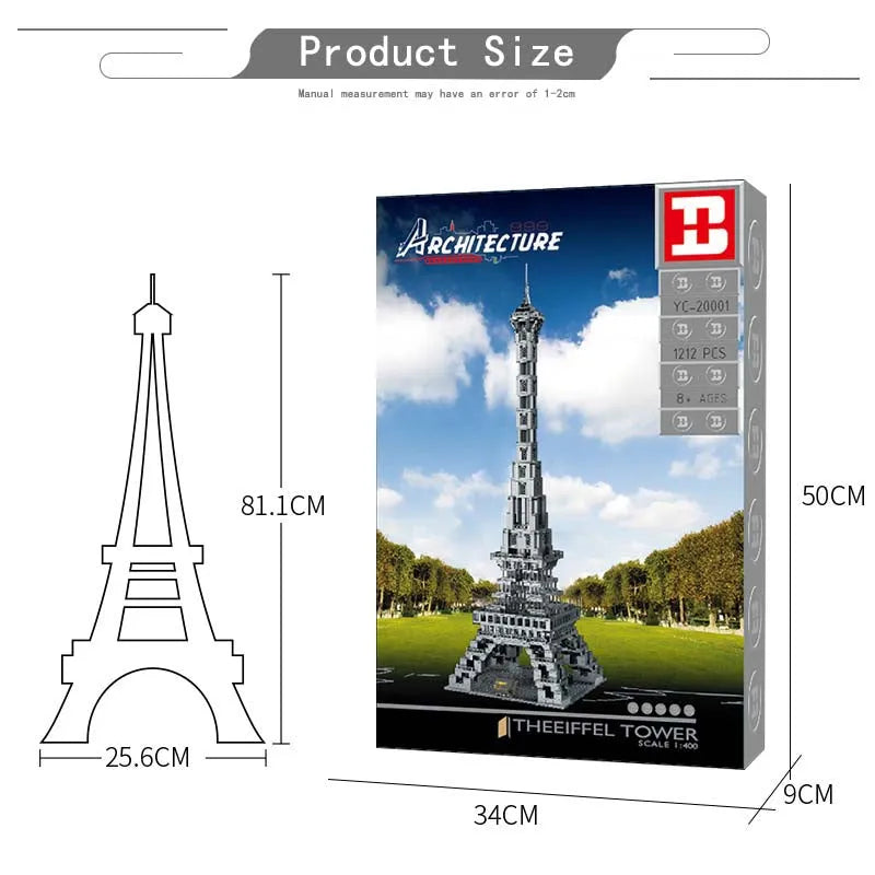 Building Blocks Block MOC Paris Eiffel Tower Bricks Toy 20001 - 6