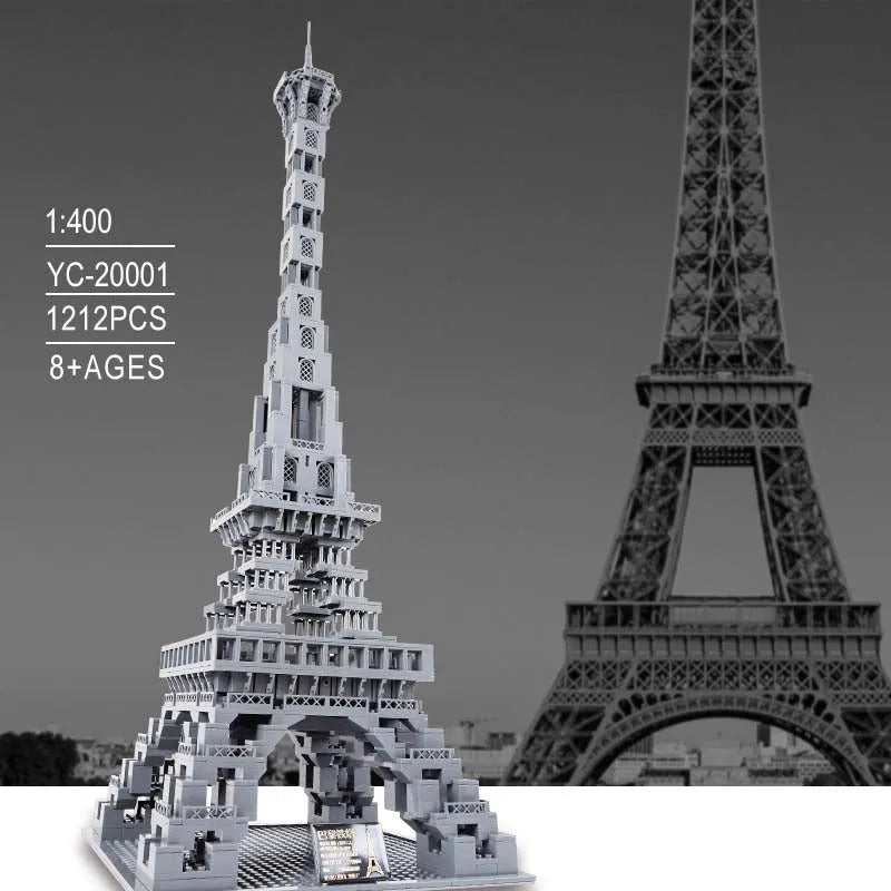 Building Blocks Block MOC Paris Eiffel Tower Bricks Toy 20001 - 2