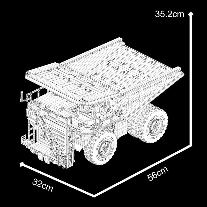 Building Blocks MOC 22005 APP RC Heavy City Dump Truck Bricks Toy - 5