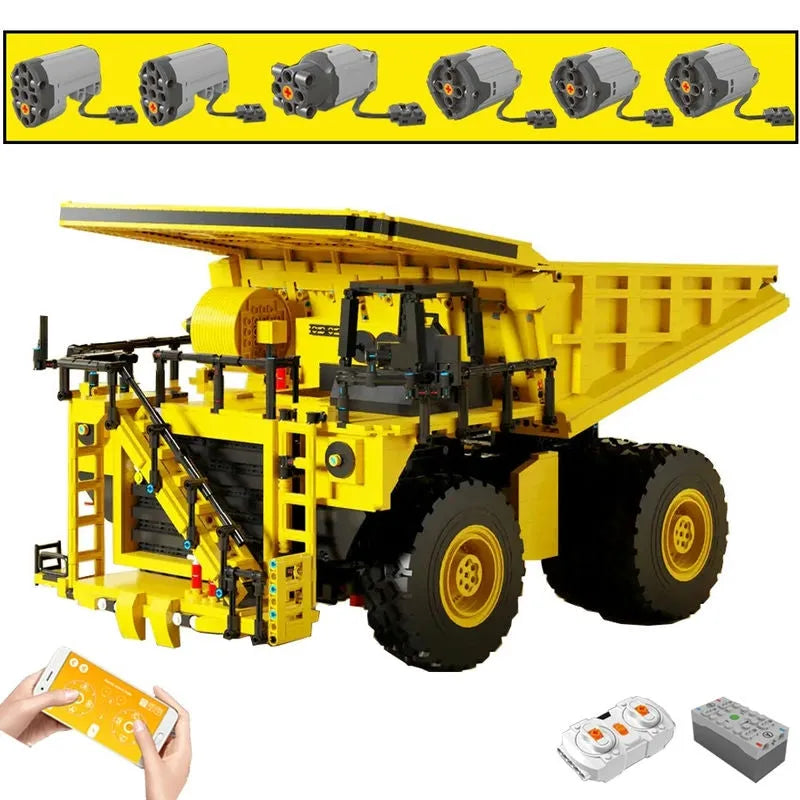 Building Blocks MOC 22005 APP RC Heavy City Dump Truck Bricks Toy - 3