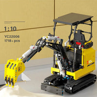 Thumbnail for Building Blocks MOC APP Motorized RC Mini Excavator Truck Bricks Toys - 7