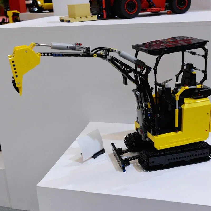 Building Blocks MOC APP Motorized RC Mini Excavator Truck Bricks Toys - 6