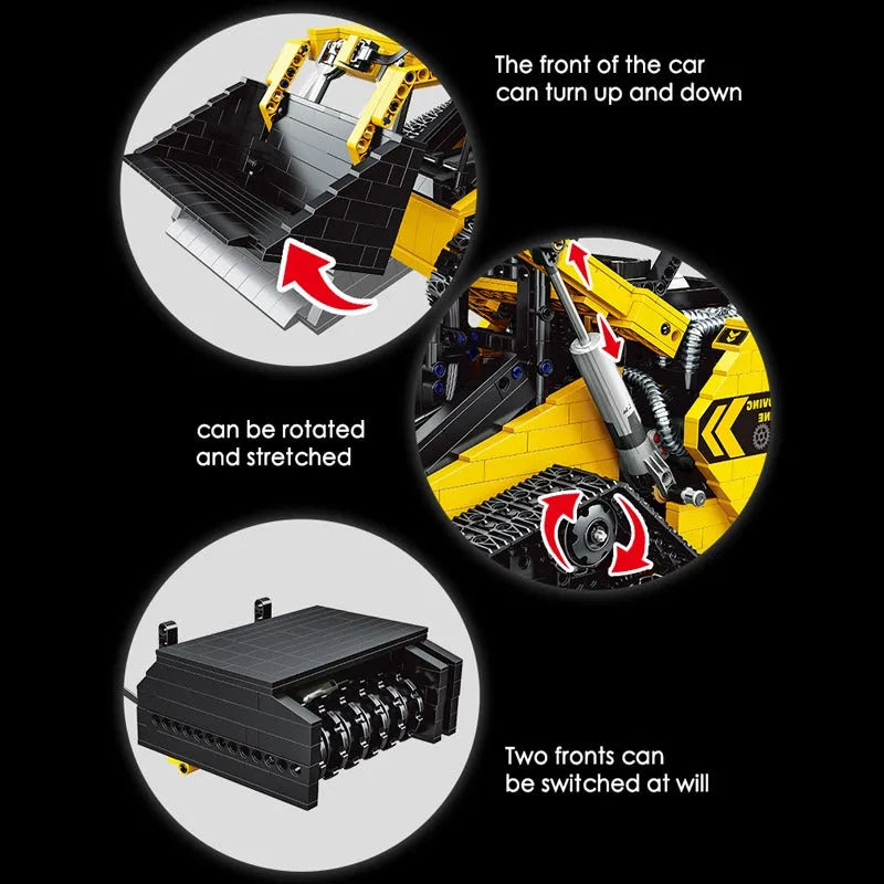 Building Blocks MOC APP Motorized RC Skid Steer Loader Truck Bricks Toy Construction Set Toys - 5