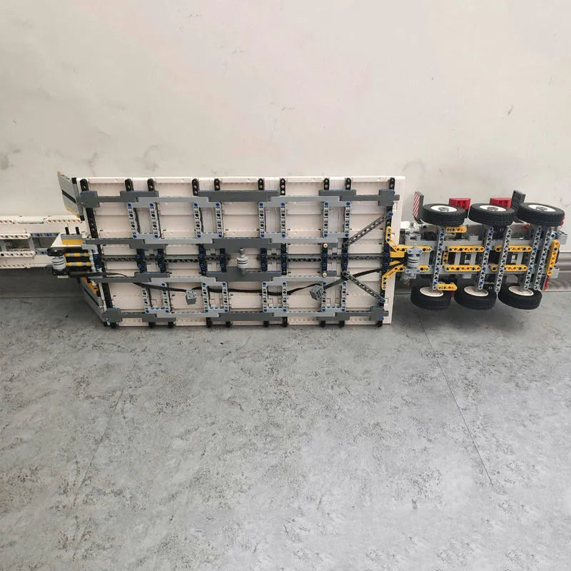 Building Blocks MOC APP Motorized RC Step Deck Trailer Truck Bricks Toy - 17
