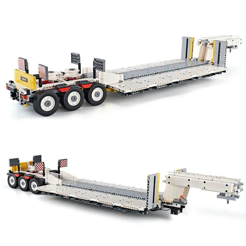 Building Blocks MOC APP Motorized RC Step Deck Trailer Truck Bricks Toy - 1