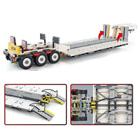 Thumbnail for Building Blocks MOC APP Motorized RC Step Deck Trailer Truck Bricks Toy - 7