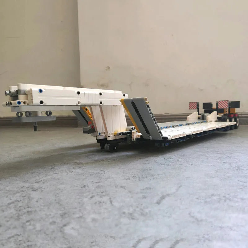 Building Blocks MOC APP Motorized RC Step Deck Trailer Truck Bricks Toy - 14