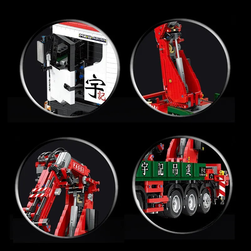 Building Blocks MOC APP Motorized Scania Crane Lorry RC Truck Bricks Toys Construction Set Toys - 9