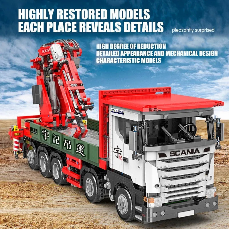 Building Blocks MOC APP Motorized Scania Crane Lorry RC Truck Bricks Toys - 14