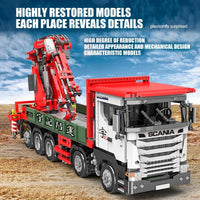 Thumbnail for Building Blocks MOC APP Motorized Scania Crane Lorry RC Truck Bricks Toys Construction Set Toys - 14
