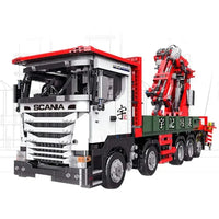 Thumbnail for Building Blocks MOC APP Motorized Scania Crane Lorry RC Truck Bricks Toys - 2