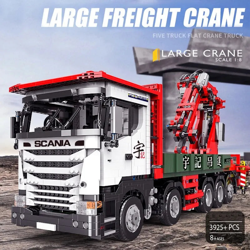 Building Blocks MOC APP Motorized Scania Crane Lorry RC Truck Bricks Toys Construction Set Toys - 13