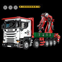 Thumbnail for Building Blocks MOC APP Motorized Scania Crane Lorry RC Truck Bricks Toys - 10