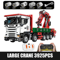 Thumbnail for Building Blocks MOC APP Motorized Scania Crane Lorry RC Truck Bricks Toys - 5