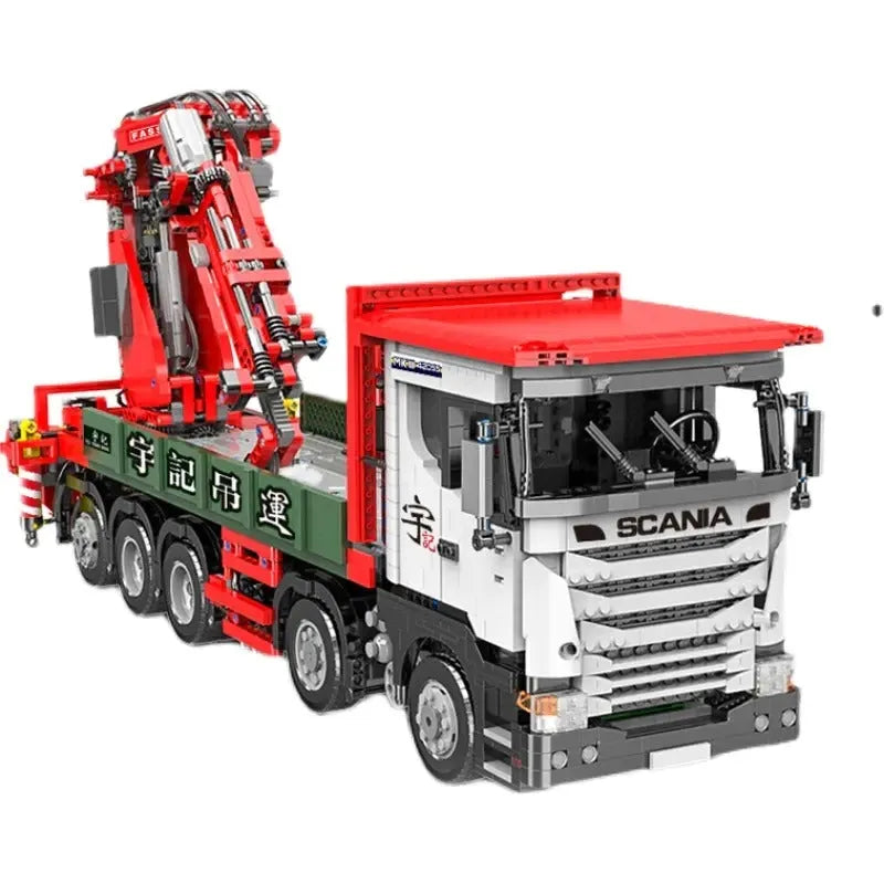 Building Blocks MOC APP Motorized Scania Crane Lorry RC Truck Bricks Toys - 1