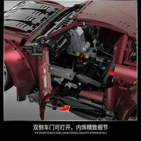 Thumbnail for Building Blocks MOC APP RC Supercar Red Turbo Racing Car Bricks Toy 23005 Construction Set Toys - 12