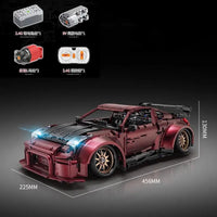 Thumbnail for Building Blocks MOC APP RC Supercar Red Turbo Racing Car Bricks Toy 23005 - 7