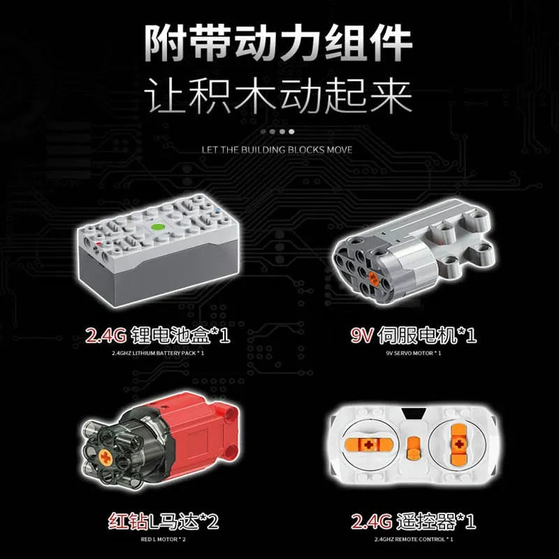 Building Blocks MOC APP RC Supercar Red Turbo Racing Car Bricks Toy 23005 Construction Set Toys - 18