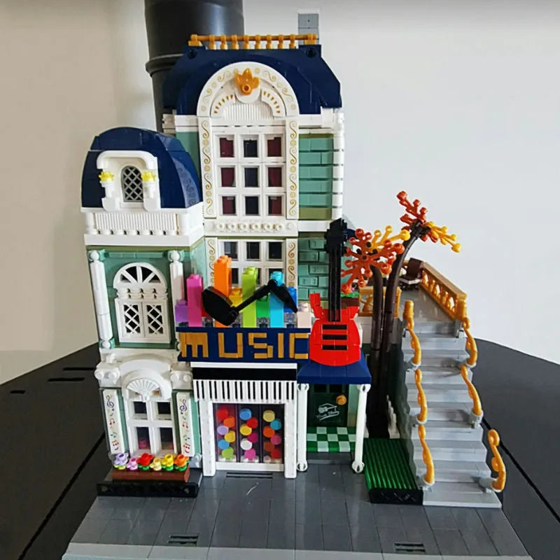 Building Blocks MOC City Street Creator Expert Music Shop Bricks Toy - 9