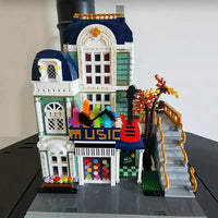 Thumbnail for Building Blocks MOC City Street Creator Expert Music Shop Bricks Toy - 9