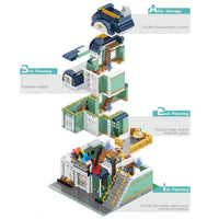 Thumbnail for Building Blocks MOC City Street Creator Expert Music Shop Bricks Toy - 4