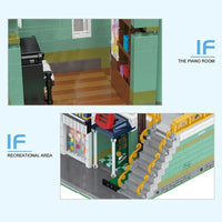 Thumbnail for Building Blocks MOC City Street Creator Expert Music Shop Bricks Toy - 6