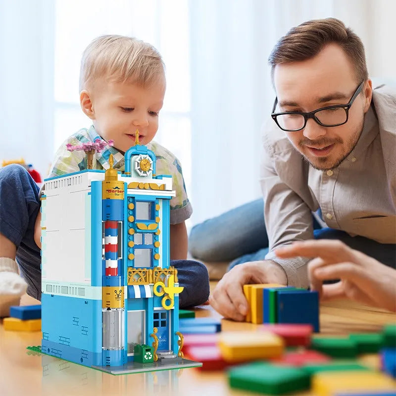 Usa Blocks MOC Creator Experts City Barber Shop Building Blocks Toy