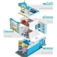Thumbnail for Building Blocks MOC Creator Experts City Barber Shop Store Bricks Toy Construction Set Toys - 10