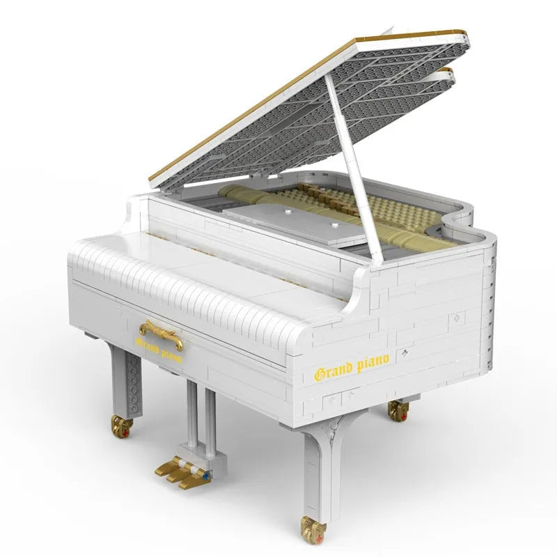 Building Blocks MOC Expert APP RC Dream White Piano Bricks Toys - 10
