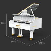 Thumbnail for Building Blocks MOC Expert APP RC Dream White Piano Bricks Toys - 13