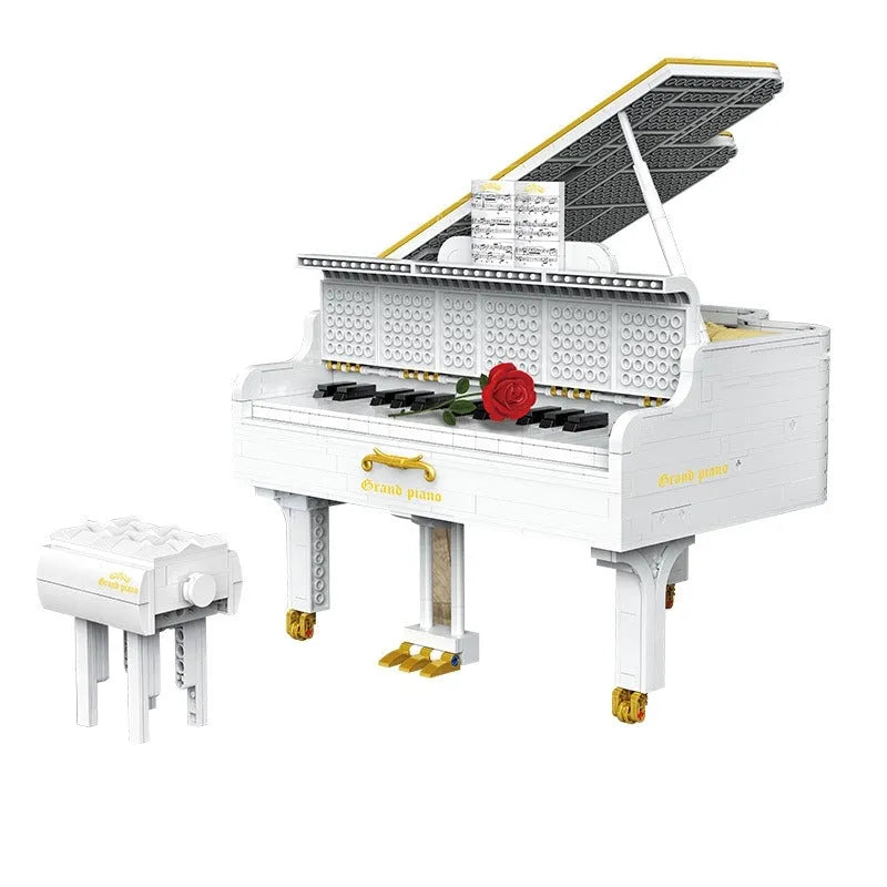 Building Blocks MOC Expert APP RC Dream White Piano Bricks Toys - 14