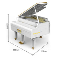 Thumbnail for Building Blocks MOC Expert APP RC Dream White Piano Bricks Toys - 7