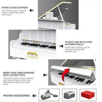 Thumbnail for Building Blocks MOC Expert APP RC Dream White Piano Bricks Toys - 11
