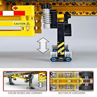 Thumbnail for Building Blocks MOC Heavy Container Trailer Truck Bricks Toys QC14 Construction Set Toys - 5