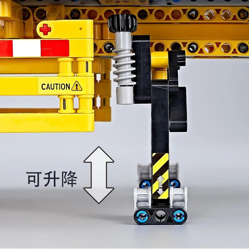 Building Blocks MOC Heavy Container Trailer Truck Bricks Toys QC14 Construction Set Toys - 7